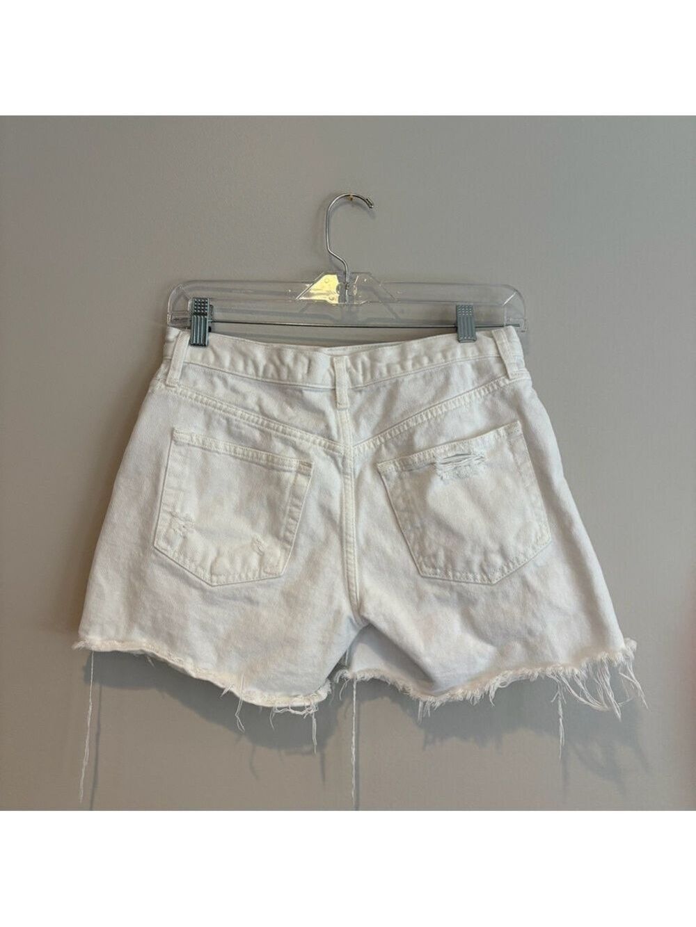 We The Free High Rise Optic White Heavily Distressed Shorts - Picture 2 of 8